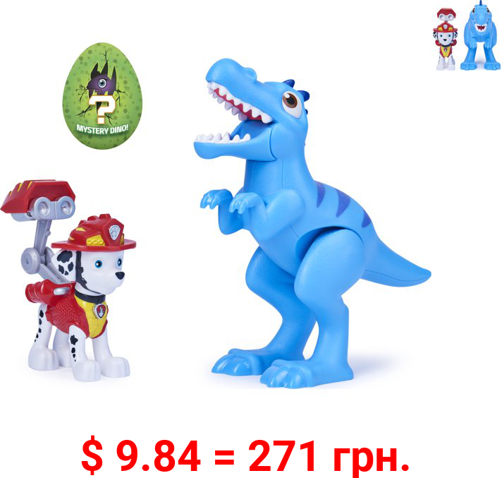 PAW Patrol, Dino Rescue Marshall and Dinosaur Action Figure Set, for Kids Aged 3 and up