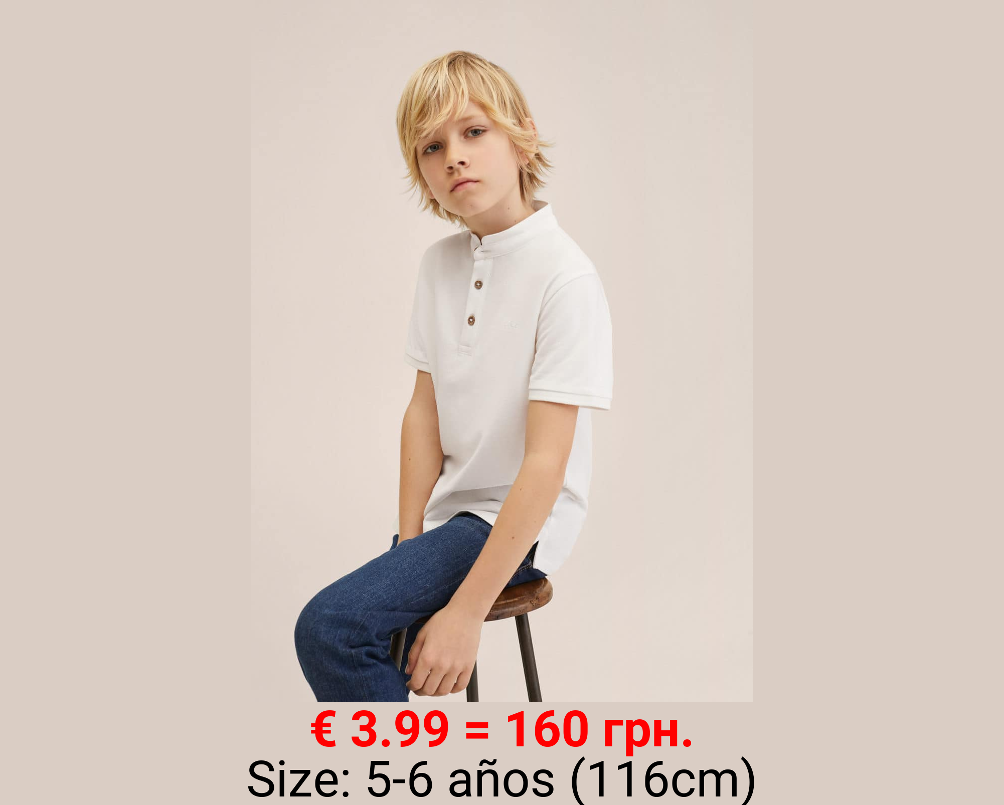 Polo algodón cuello mao