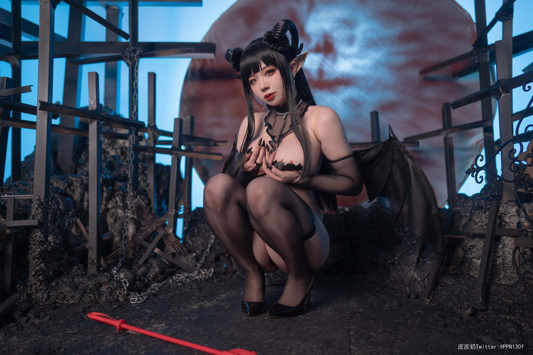 Cosplay 皮皮奶可可爱了啦 魅魔2 12