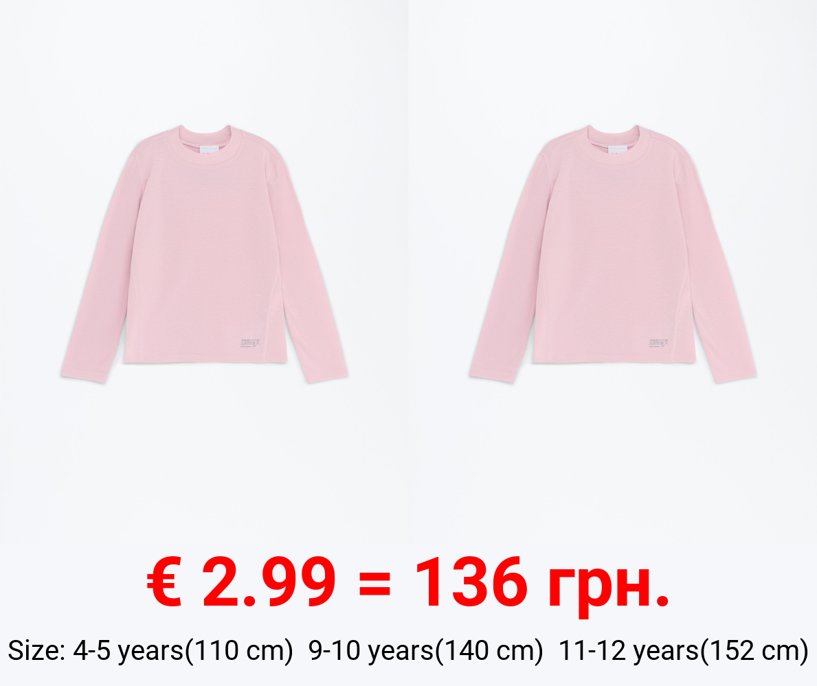 Thermal high neck top