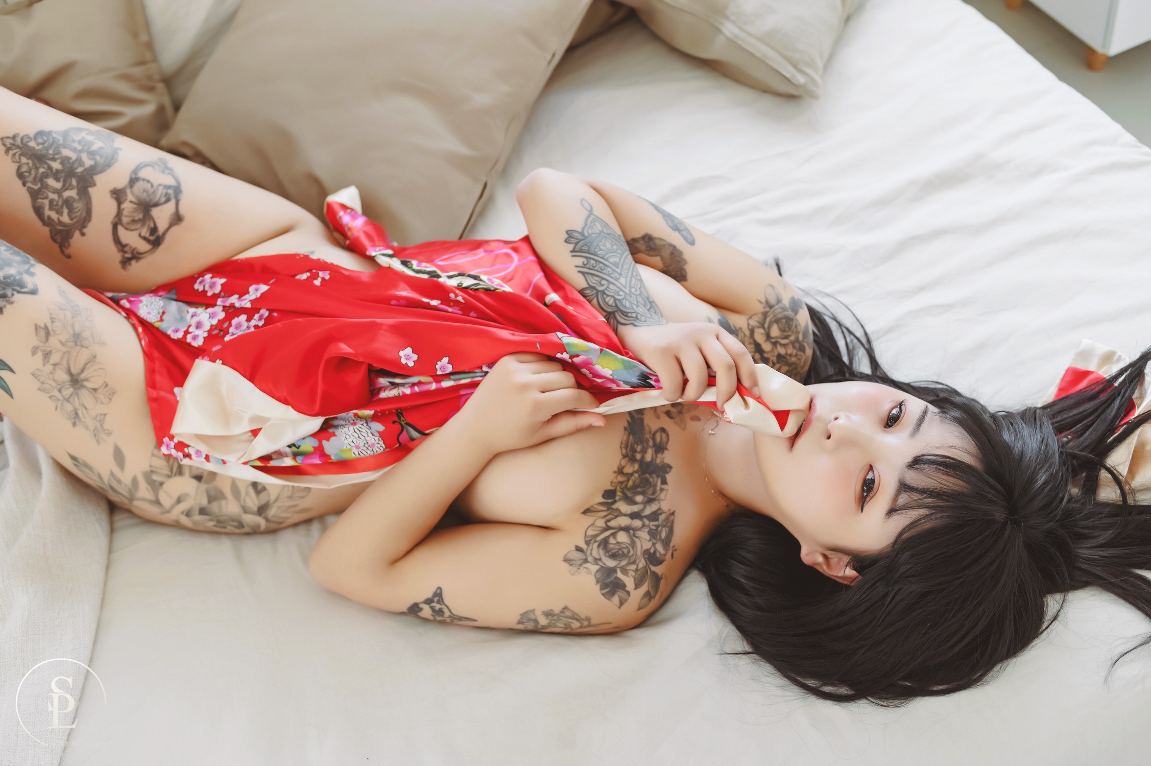 Jeon BoYeon 전보연, [SAINT Photolife] Leopard & Red Kimono 59