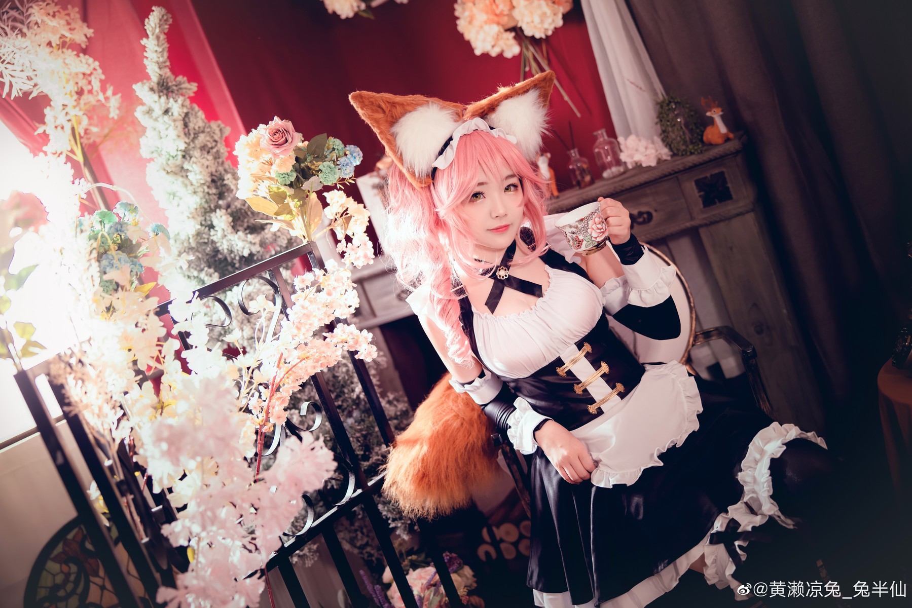 黄濑凉兔_兔半仙 Cosplay fate玉藻前女仆ver 3
