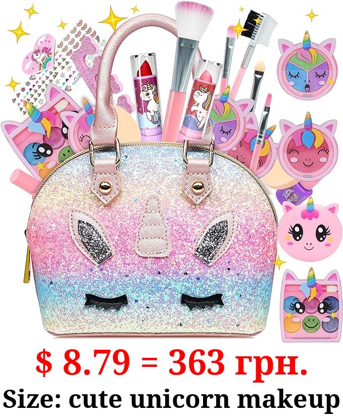 Kids Makeup Kit for Girl - Makeup Girl Toys,Little Girls Makeup Kit,Non-Toxic Toddlers Make Up,Kids Toys for Girls,Children Princess Play Makeup Set,Teen Christmas Birthday Gifts for 4-12 Year Old