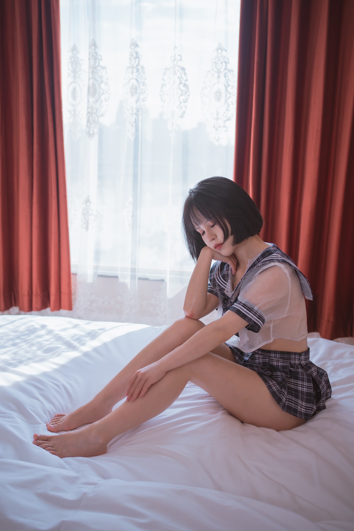 Cosplay 晕崽Zz 福袋 透明学生服 6