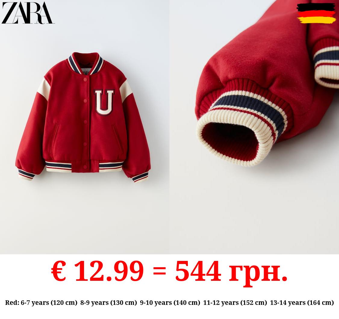 VARSITY BOMBER JACKET WITH PATCHES