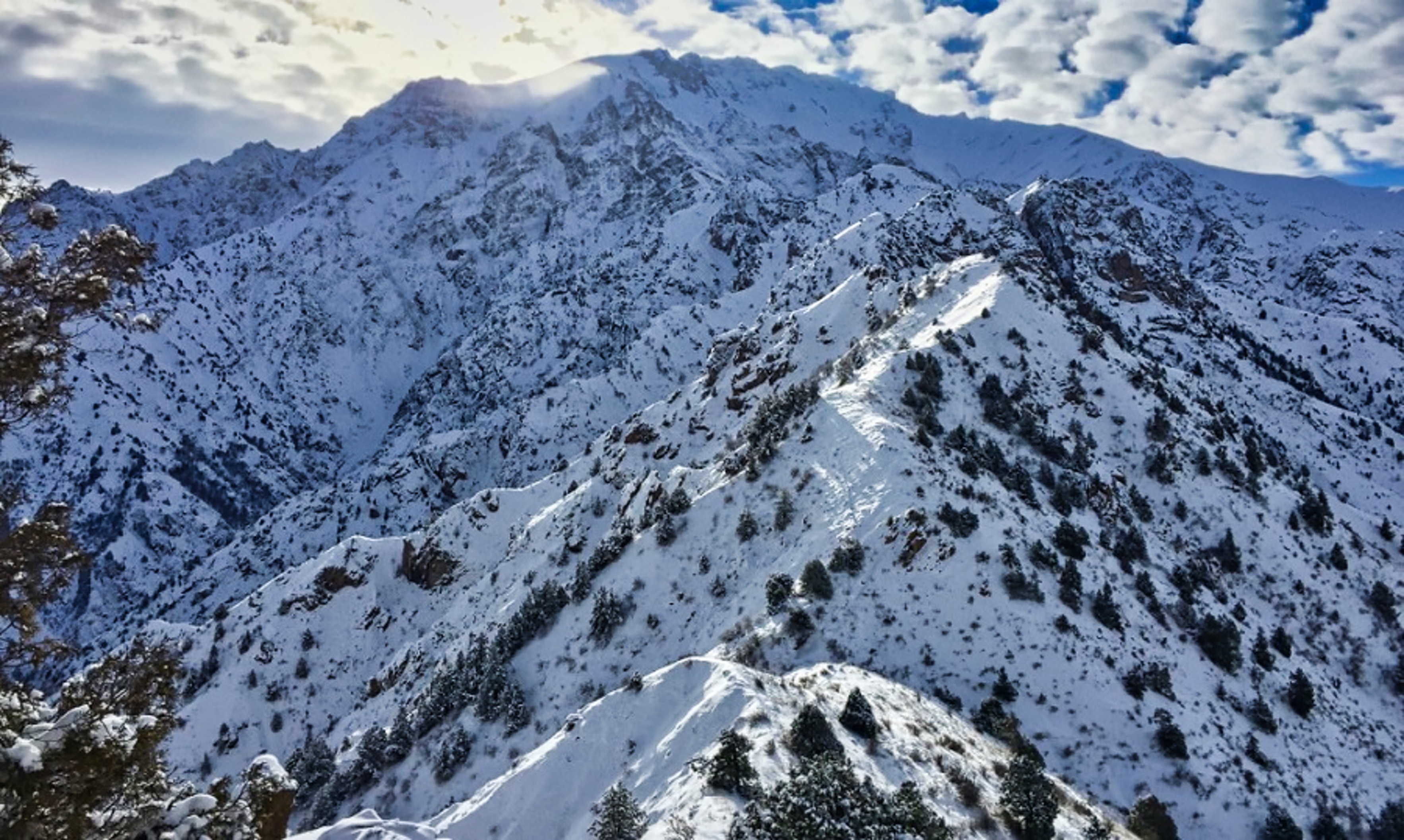 Горы Чимган Узбекистан зимой