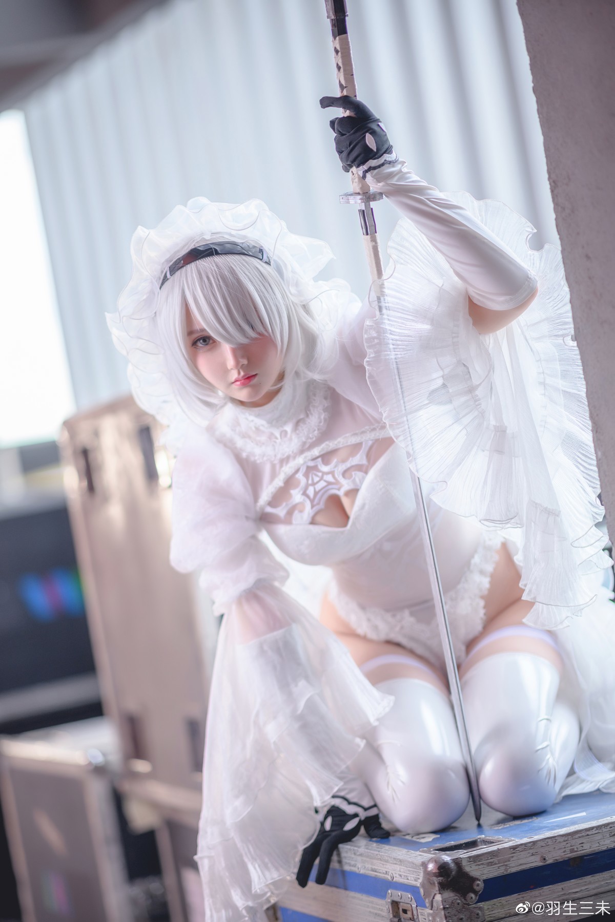 羽生三未 Cosplay 2B同人花嫁 5