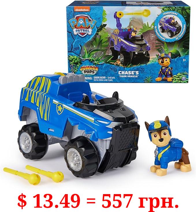 Paw Patrol Jungle Pups, Chase Tiger Vehicle, Toy Truck with Collectible Action Figure, Kids Toys for Boys & Girls Ages 3 and Up