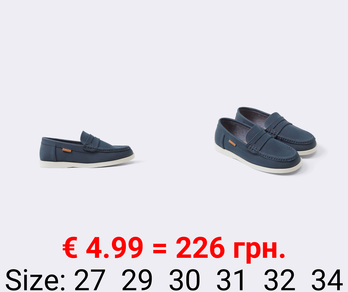 Penny strap deck shoes