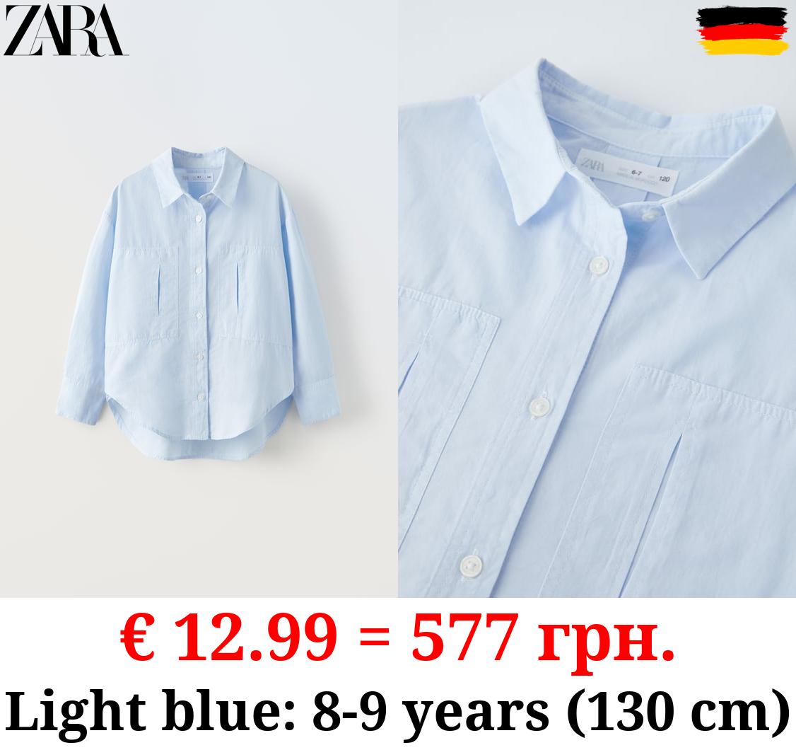 POPLIN SHIRT WITH POCKETS