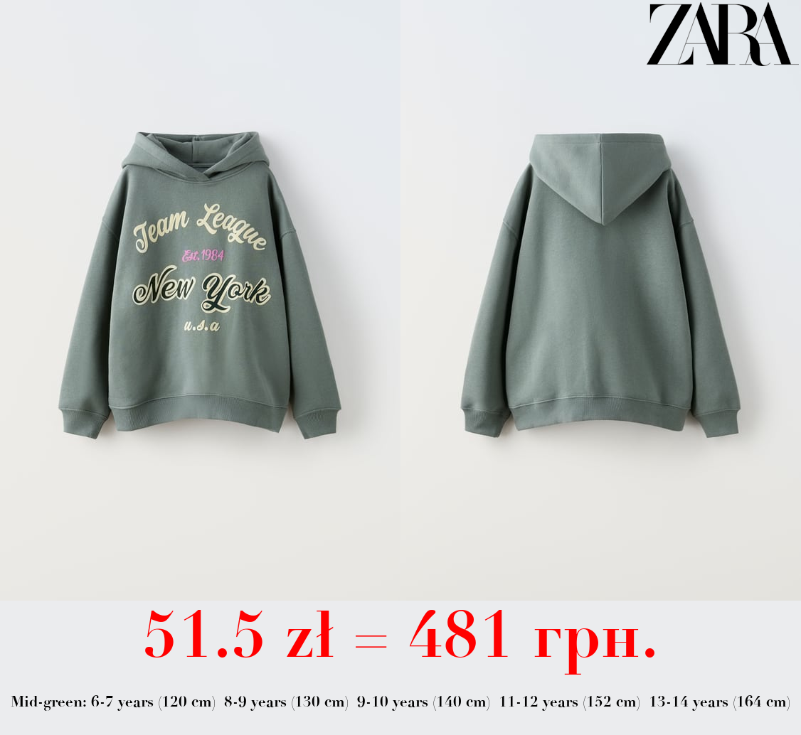 FLOCKED SLOGAN HOODIE