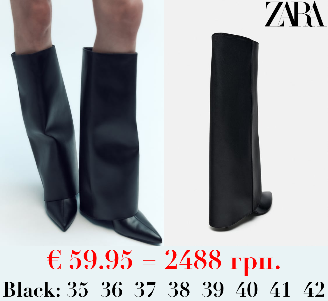 HIGH-HEEL FOOTED LEGGING BOOTS