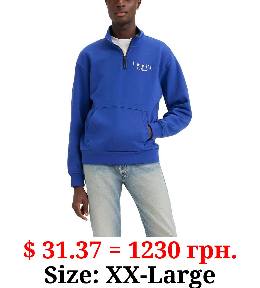 Levi's Men's Relaxed Graphic 1/4 Zip Pocket Hoodie