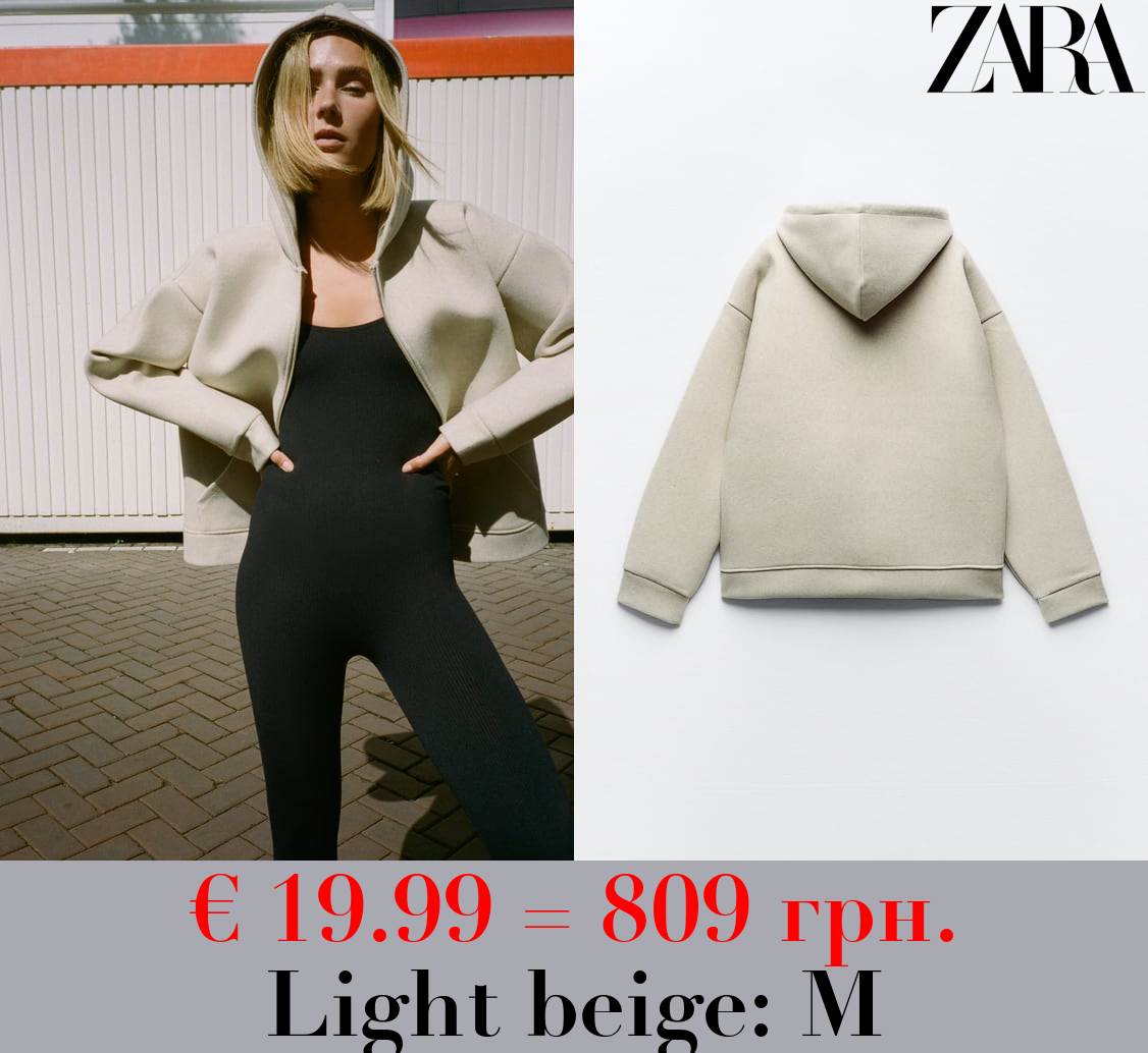 SOFT NEOPRENE-EFFECT BOMBER JACKET