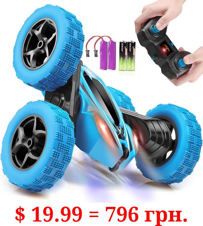 ORRENTE Remote Control Car, RC Cars Toys for Ages 5-7, 2.4GHz 4WD Fast RC Car Kids Toys for Ages 8-13, Double Sided 360° Rotating Monster Truck Toys for Girls RC Truck Toy Cars for Boys