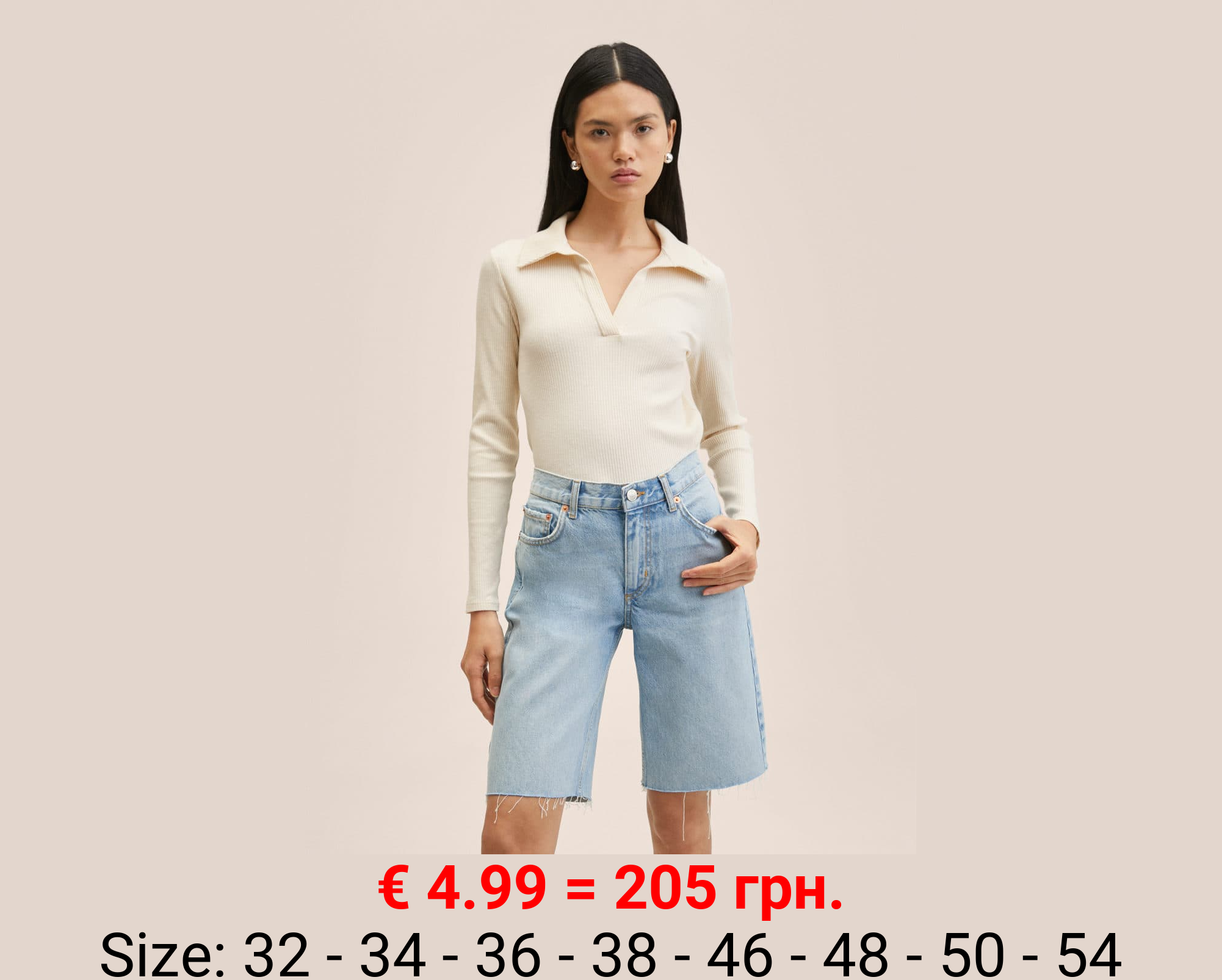 Bermudas vaqueras bajo deshilachado