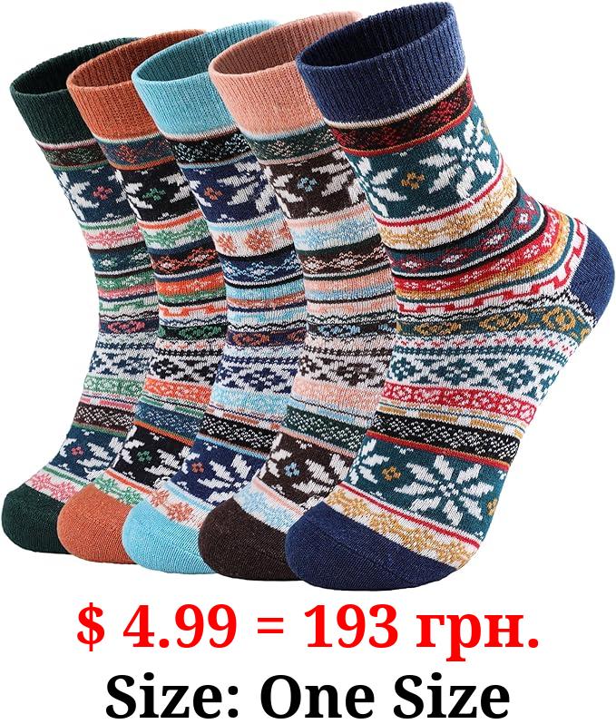 coclothy Wool Socks for Women/Mens Socks Winter Socks for Women Cold Weather Thick Cozy Knit Warm Socks