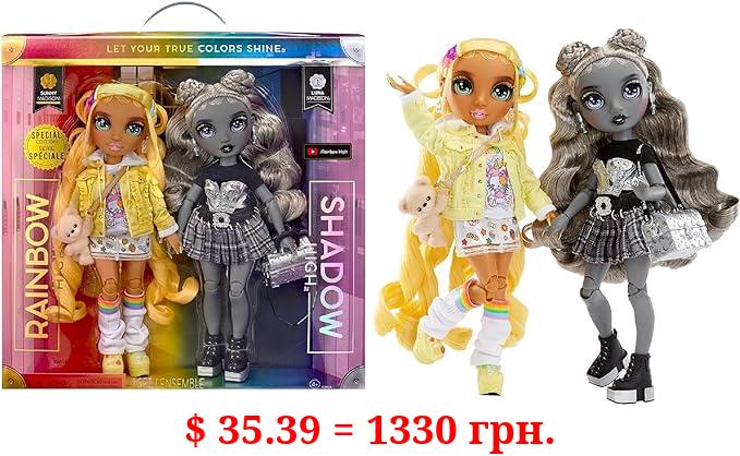 Rainbow High Shadow High Special Edition Madison Twins- 2-Pack Fashion Doll. Yellow & Grey Mix and Match Designer Outfits with Accessories, Great Gift for Kids 4-12 Years Old & Collectors
