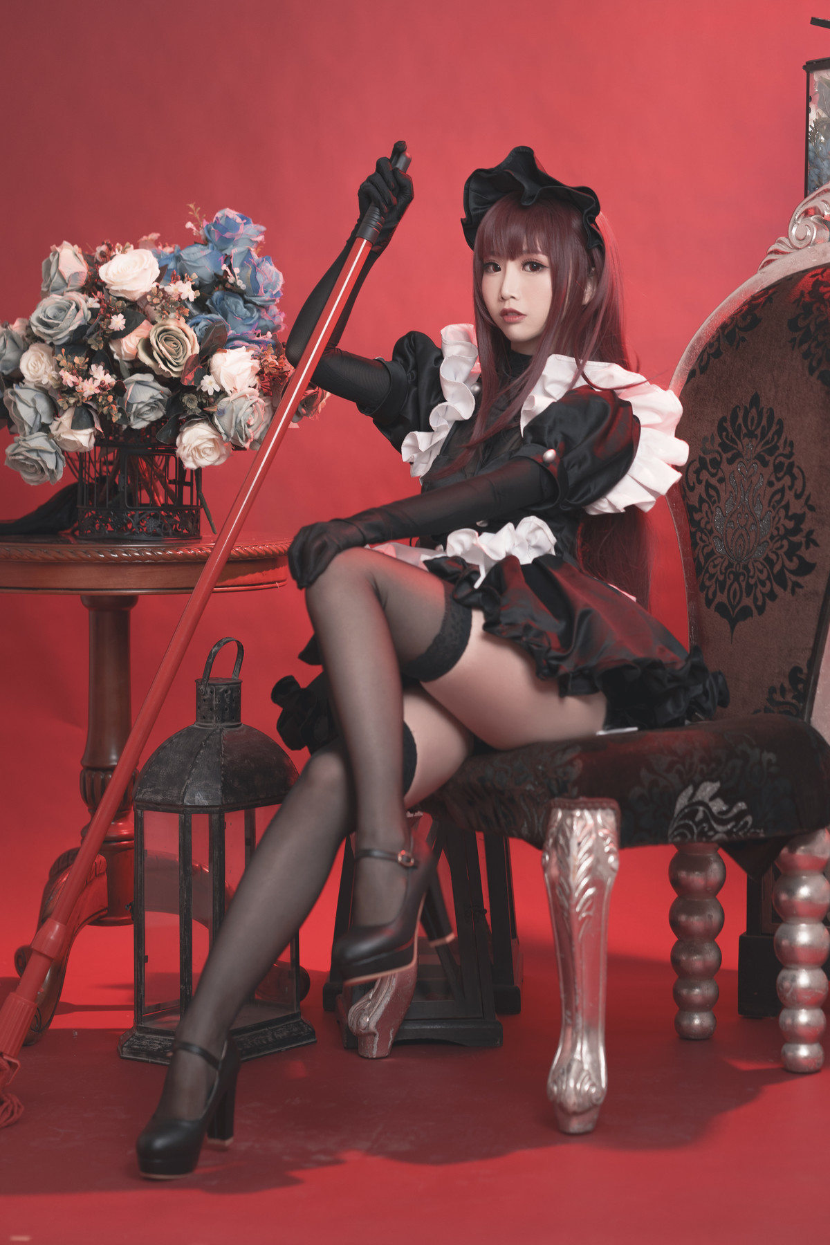 Cosplay 面饼仙儿 夕暮 斯卡哈女仆 19