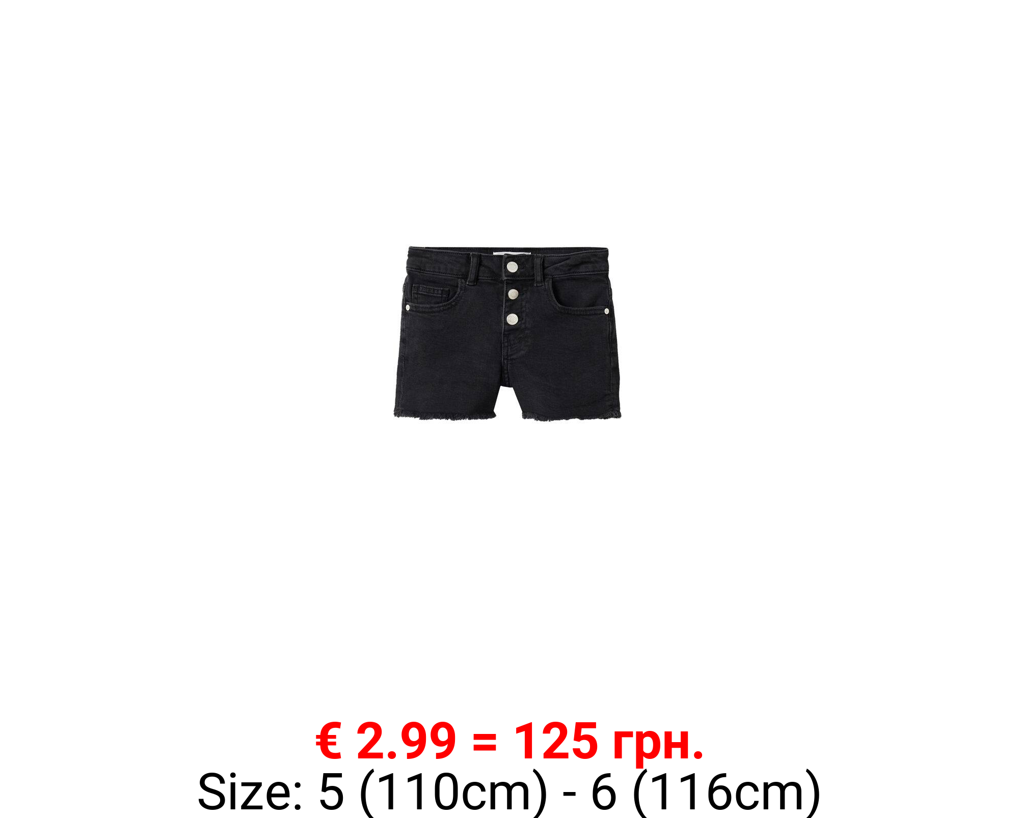 Short denim bajo deshilachado