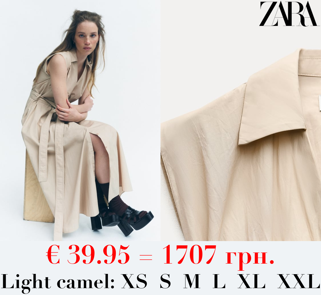 ZW COLLECTION CREASED SHIRT DRESS