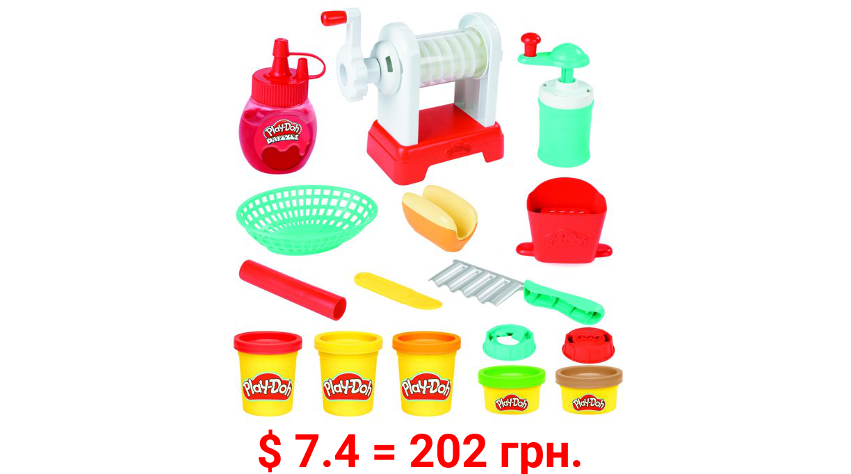 Play-Doh Kitchen Creations Spiral Fries Playset for Kids Ages 3+, Non-Toxic