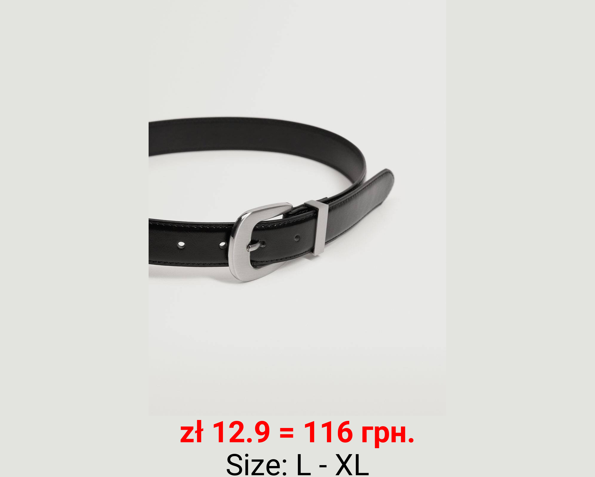 Cinturón hebilla metálica