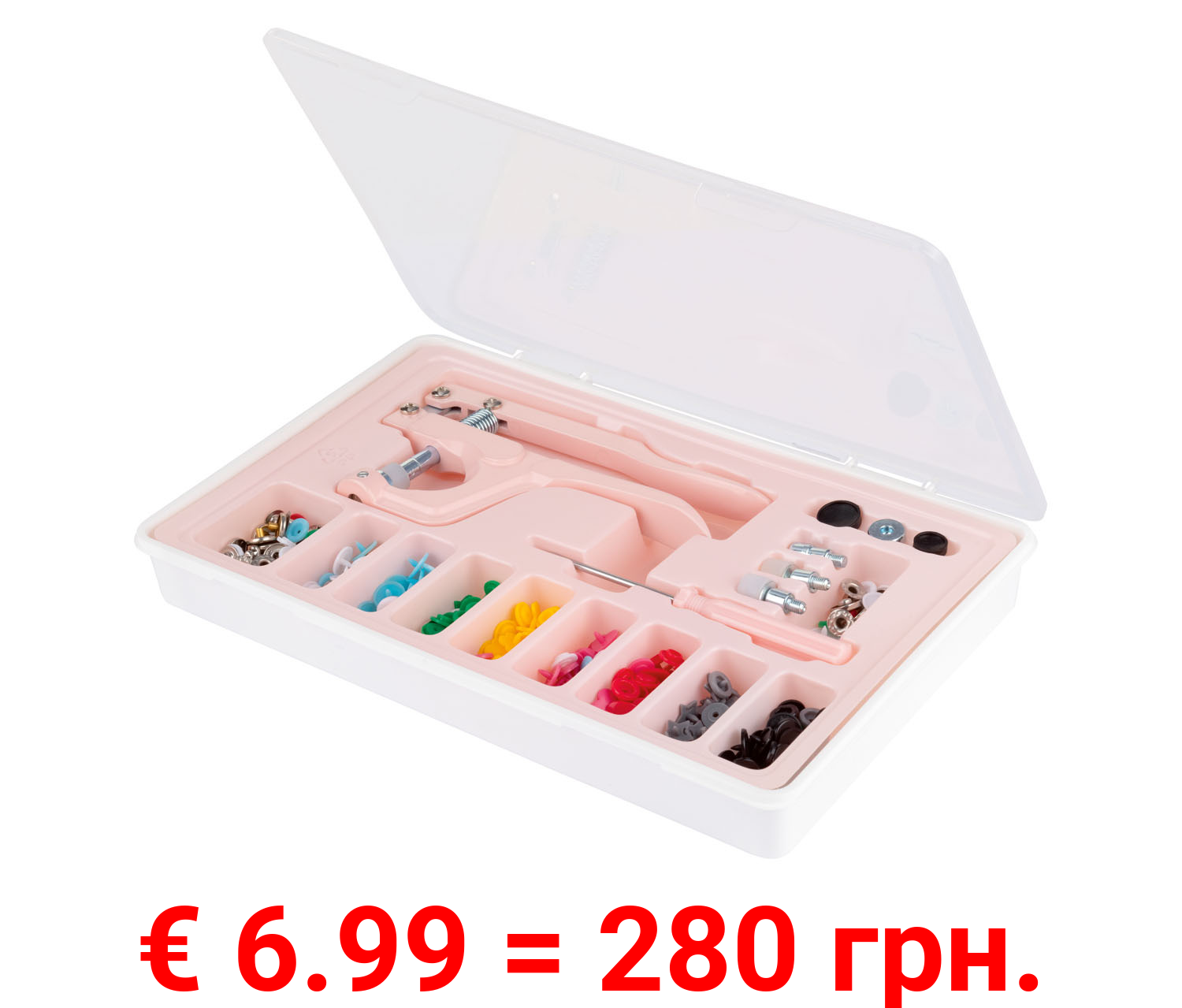 crelando® Druckknopfset mit Zange, 110-teilig