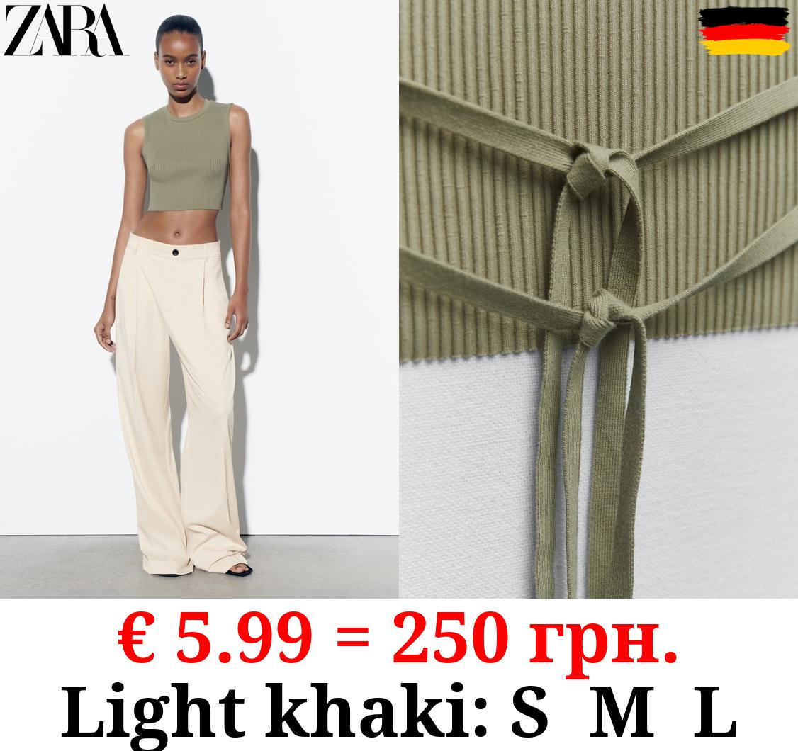 RIBBED TOP WITH OPEN BACK