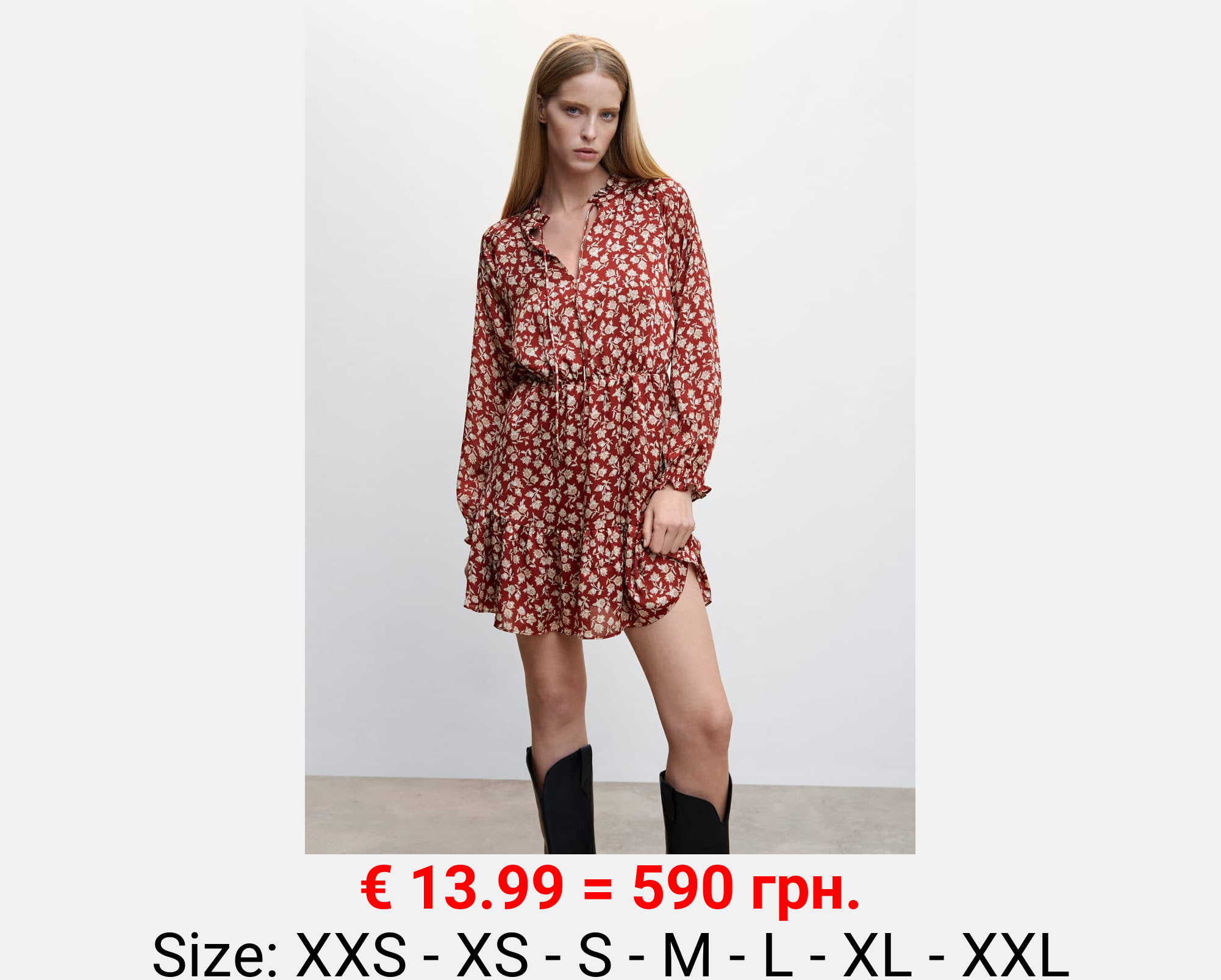 Vestido floral volantes