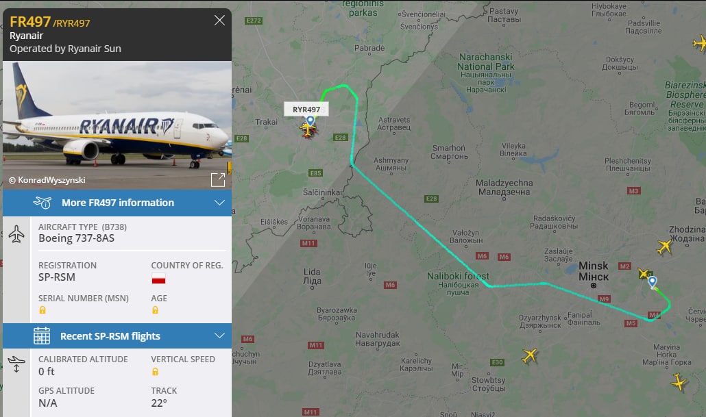 Карта полетов ryanair