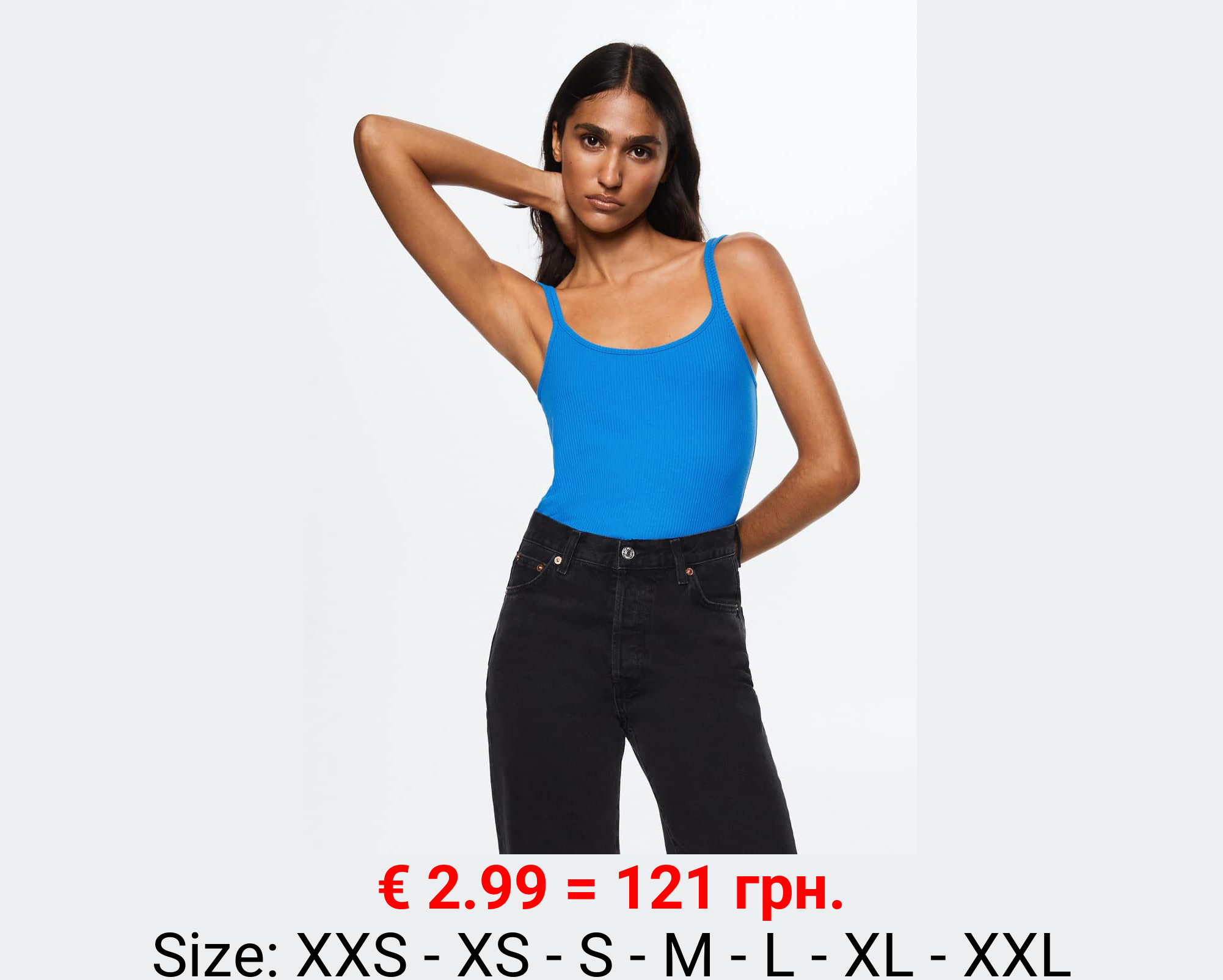 Top tirantes canalé