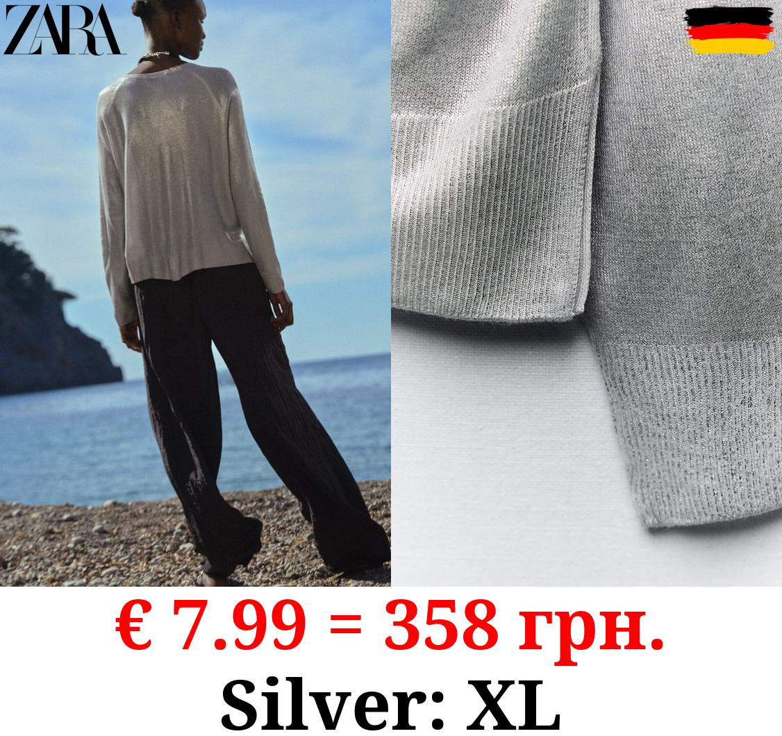 FINE KNIT FOIL SWEATER