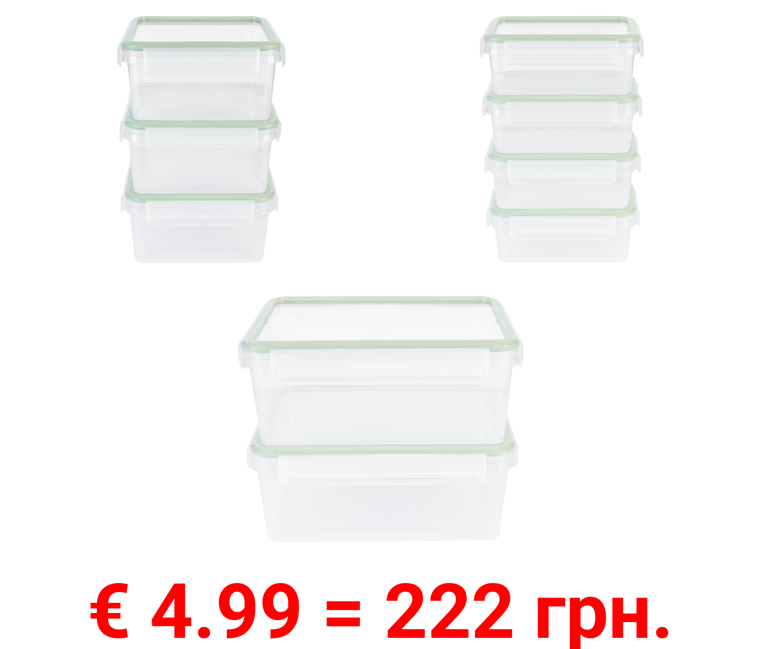 ERNESTO® Frischhaltedosen mit Klickverschluss