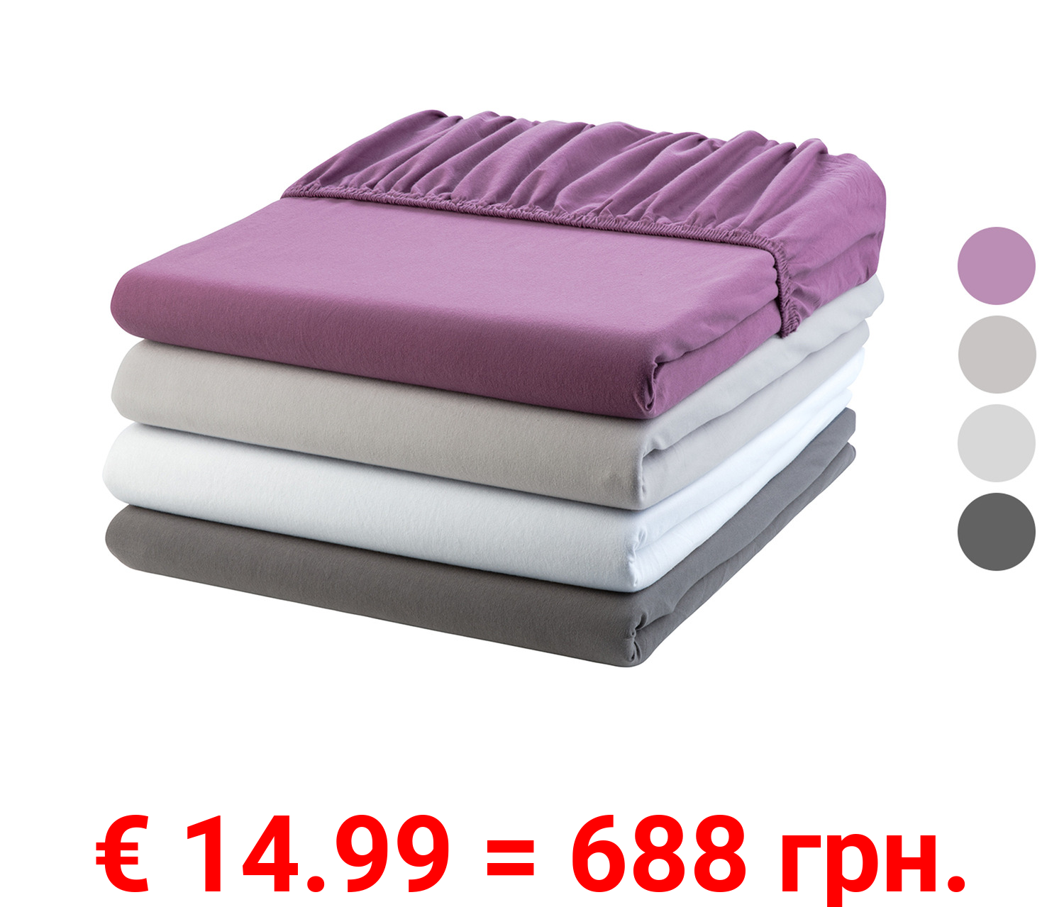 LIVARNO home Jersey-Spannbettlaken für Matratzentopper, 180-200 x 200 cm