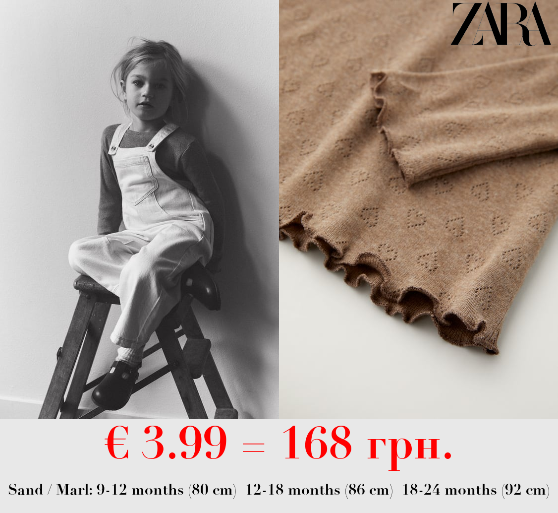 OPEN-KNIT TOP WITH HEARTS