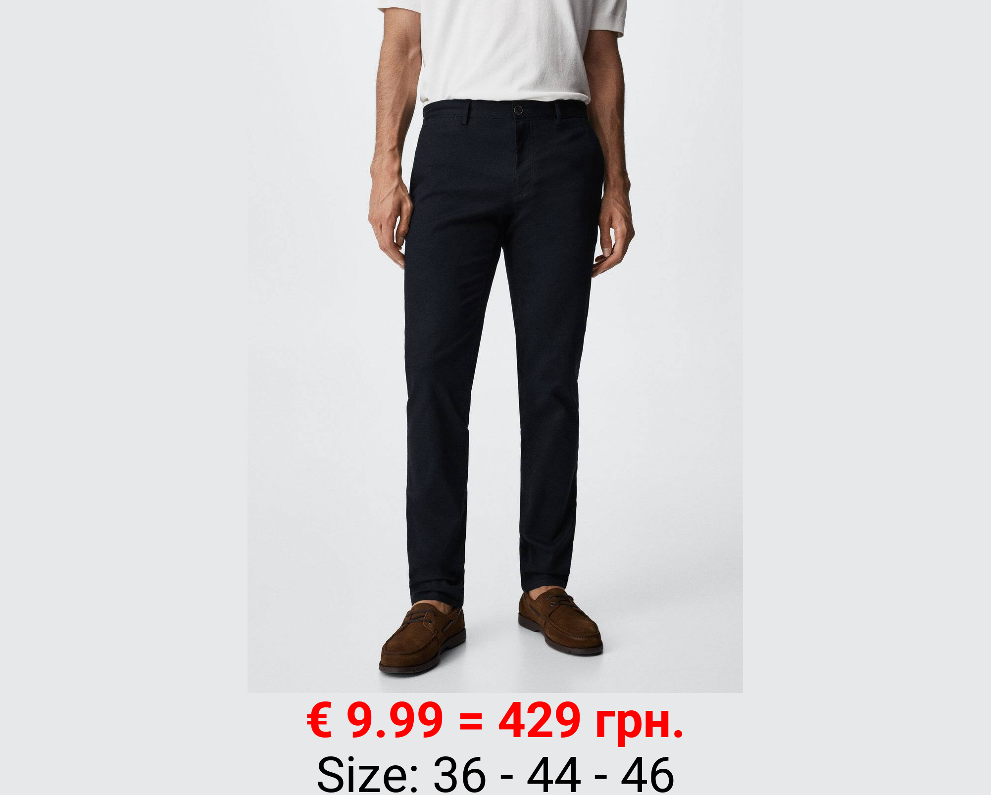 Pantalón chino slim fit sarga