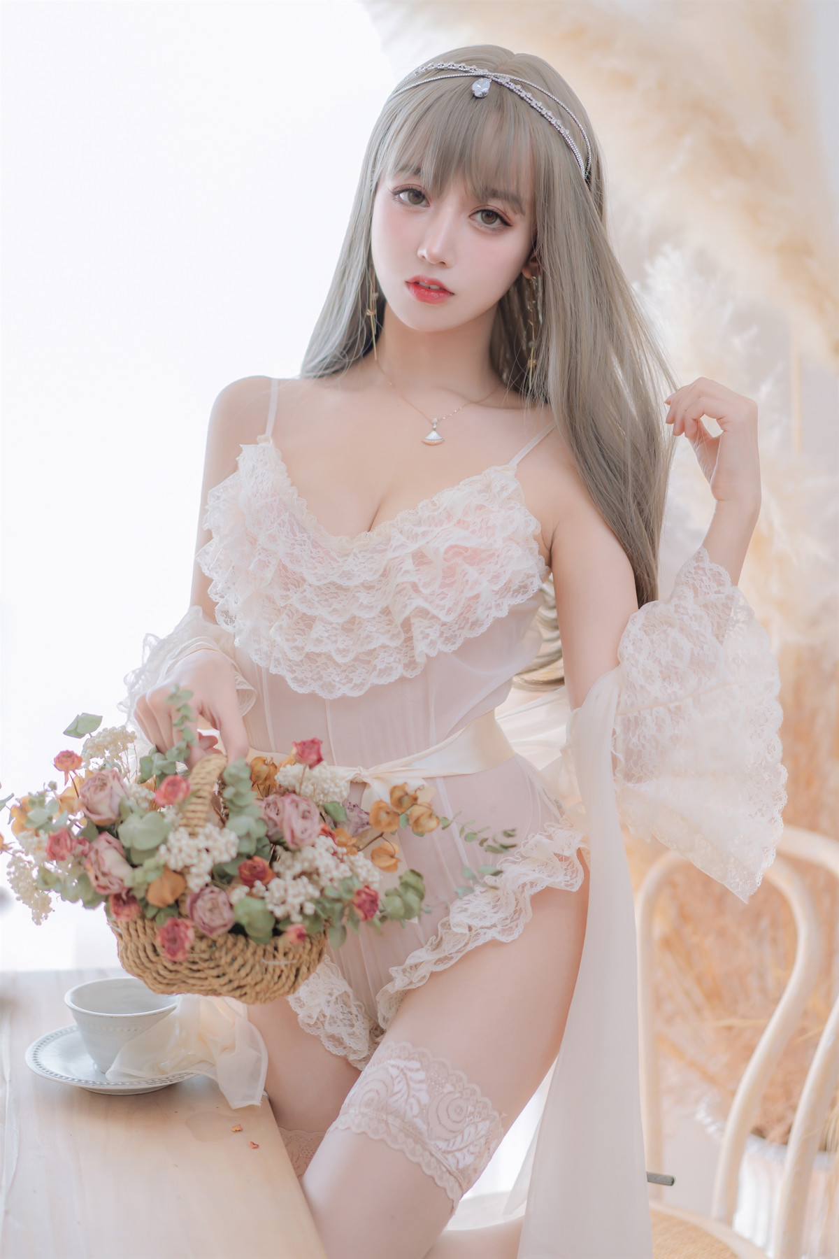 斗鱼米线线sama写真 Cosplay 凡尔赛公主 14