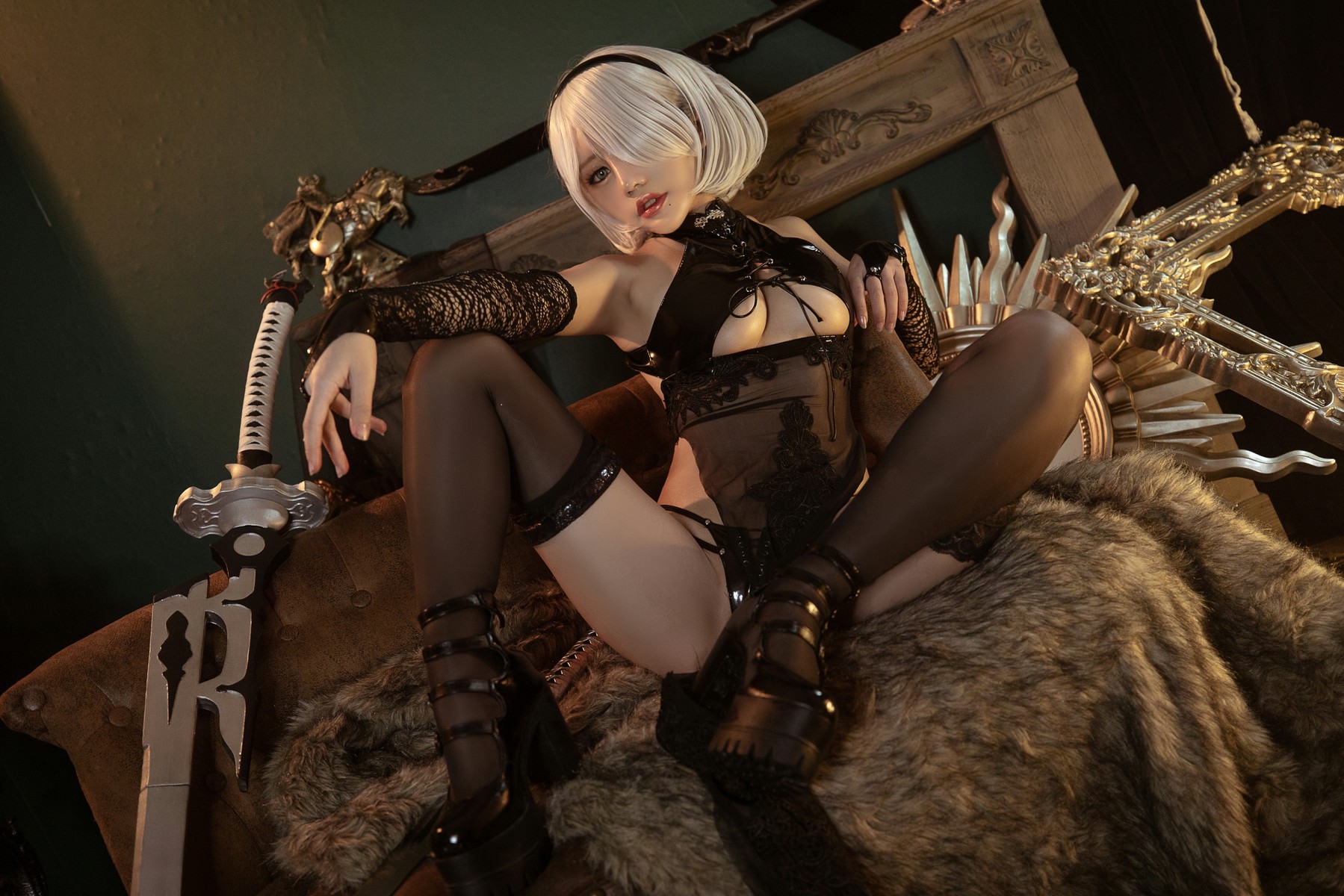 Cosplay 一笑芳香沁 2B黑花嫁 9