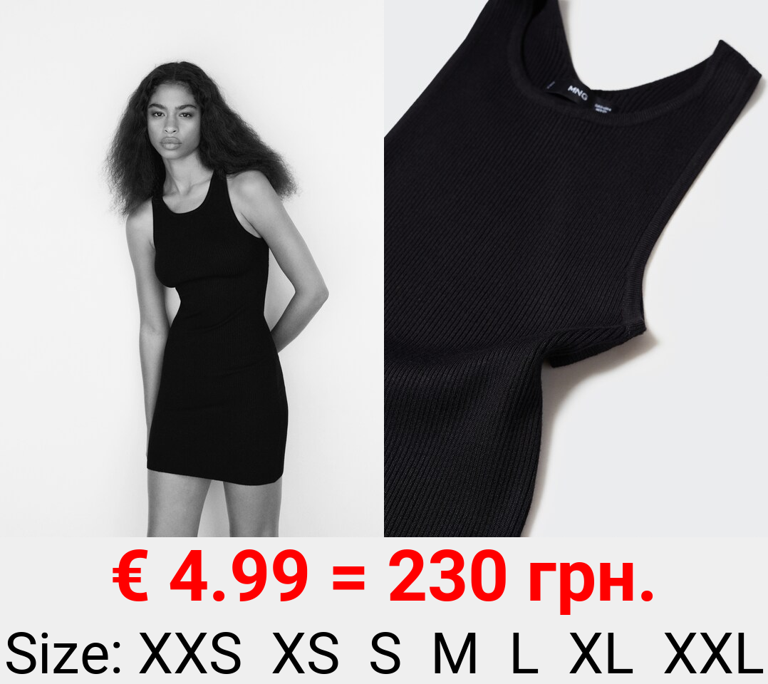 Vestido punto abertura espalda