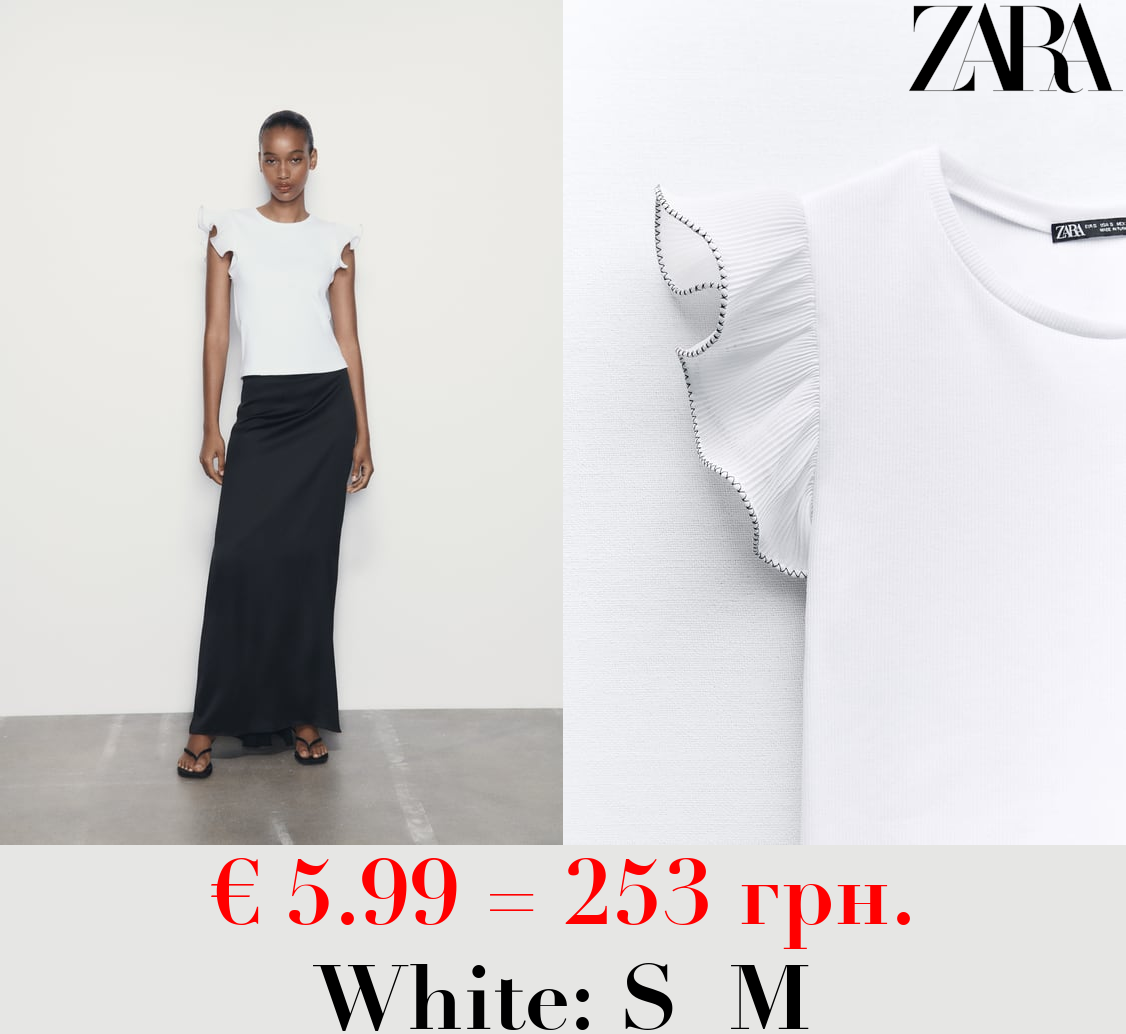 TOP WITH ORGANZA RUFFLES