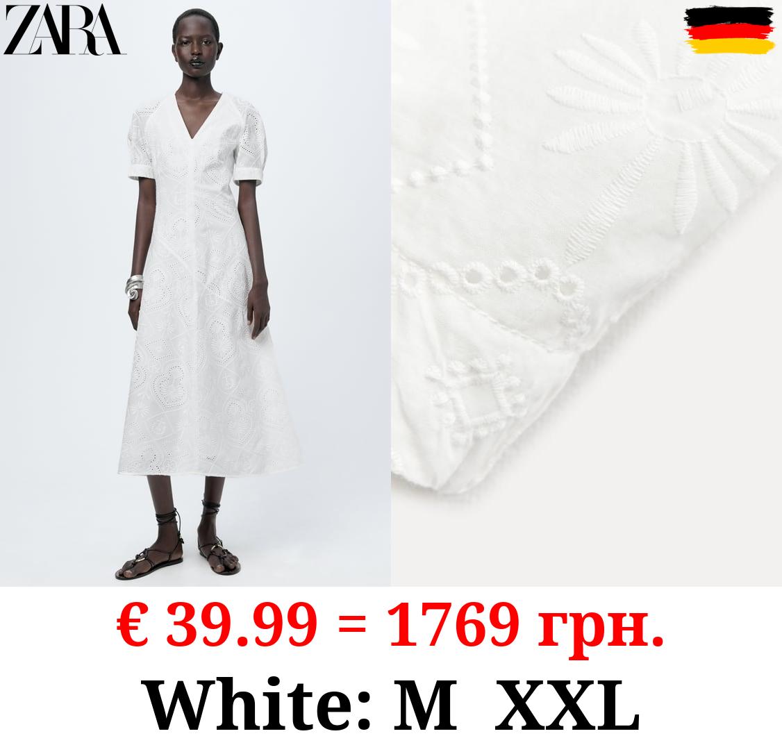 ZW COLLECTION CUTWORK EMBROIDERY DRESS