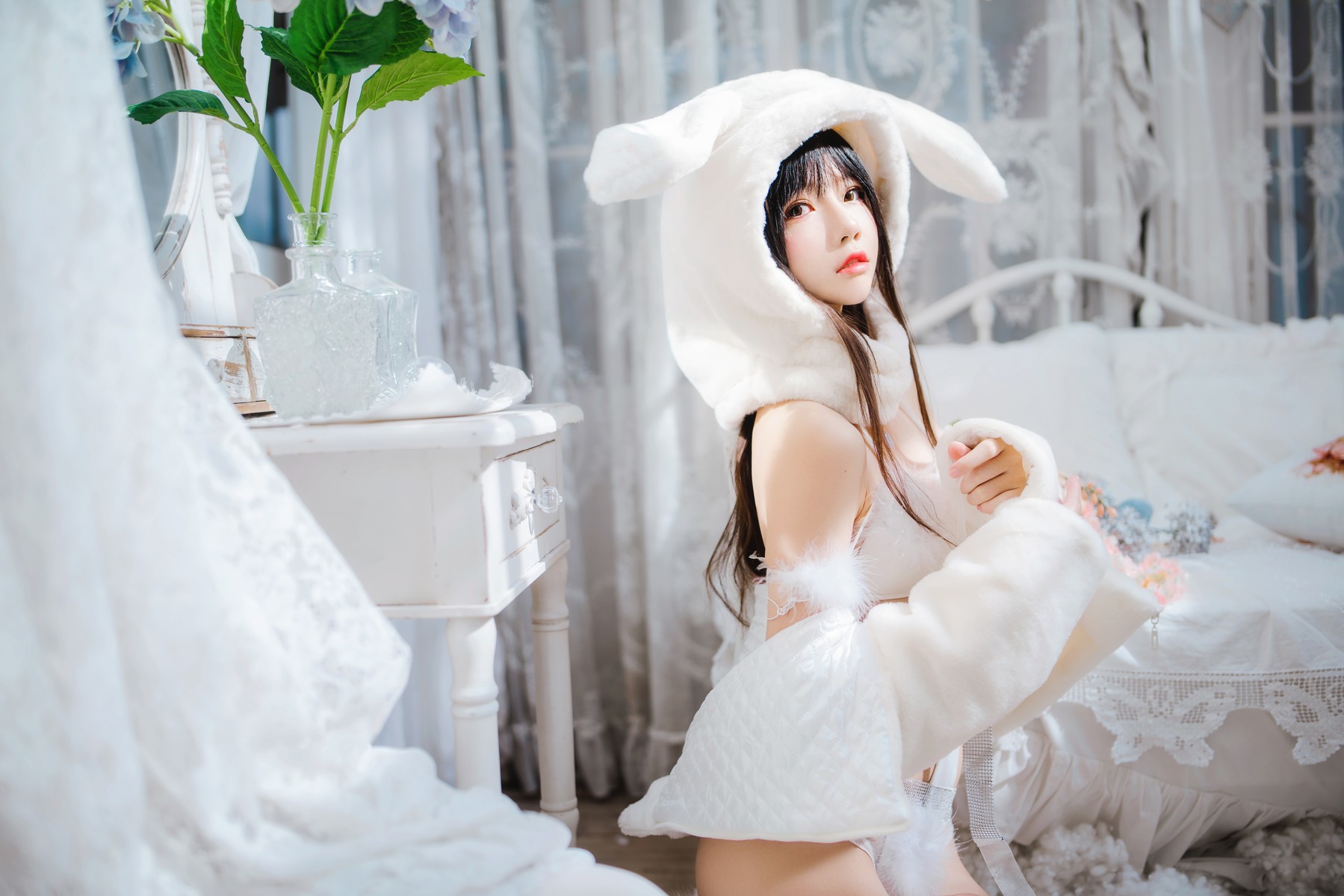 Cosplay 桜桃喵 小白兔 Set.01 13