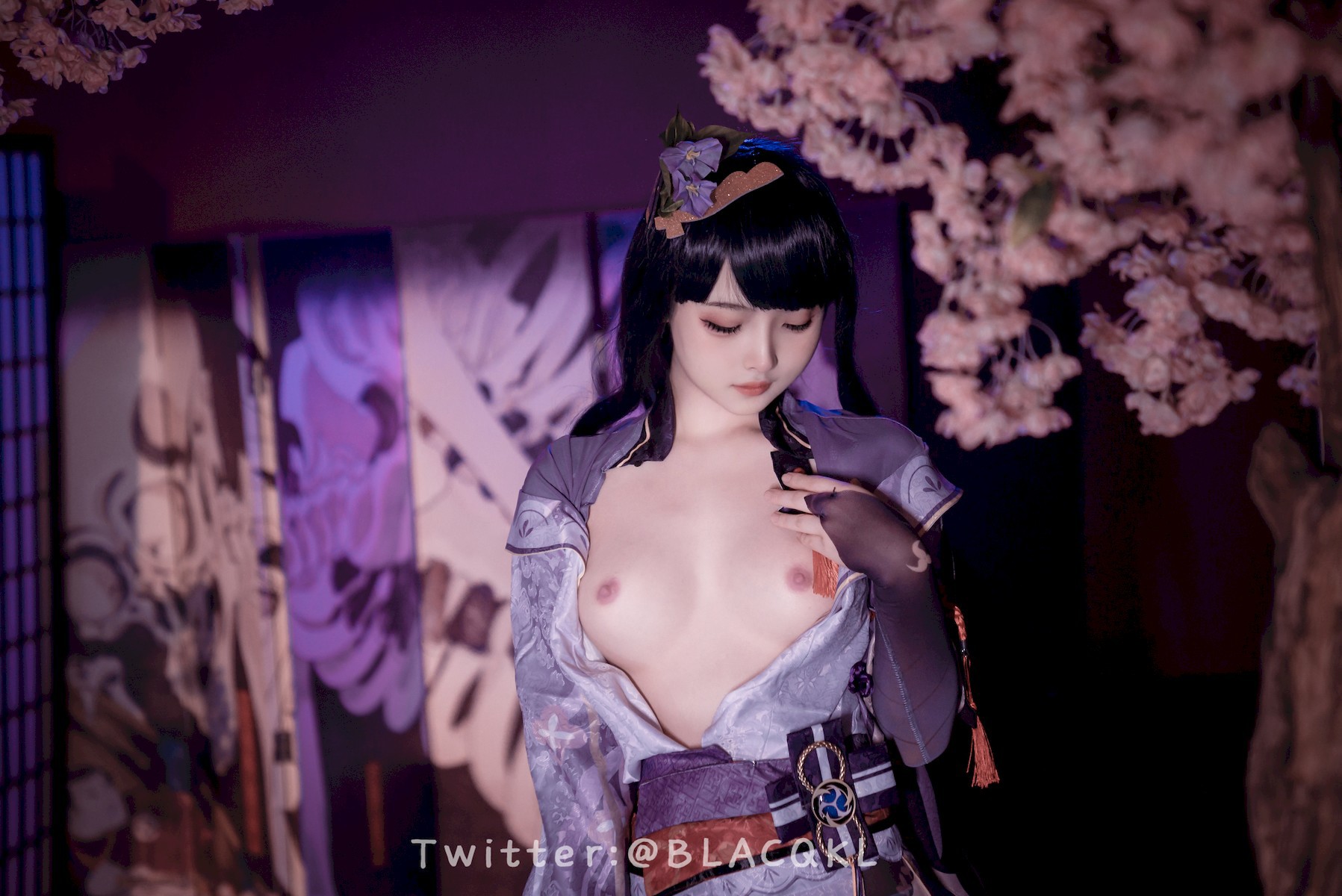 Cosplay 白莉愛吃巧克力 雷電將軍 51