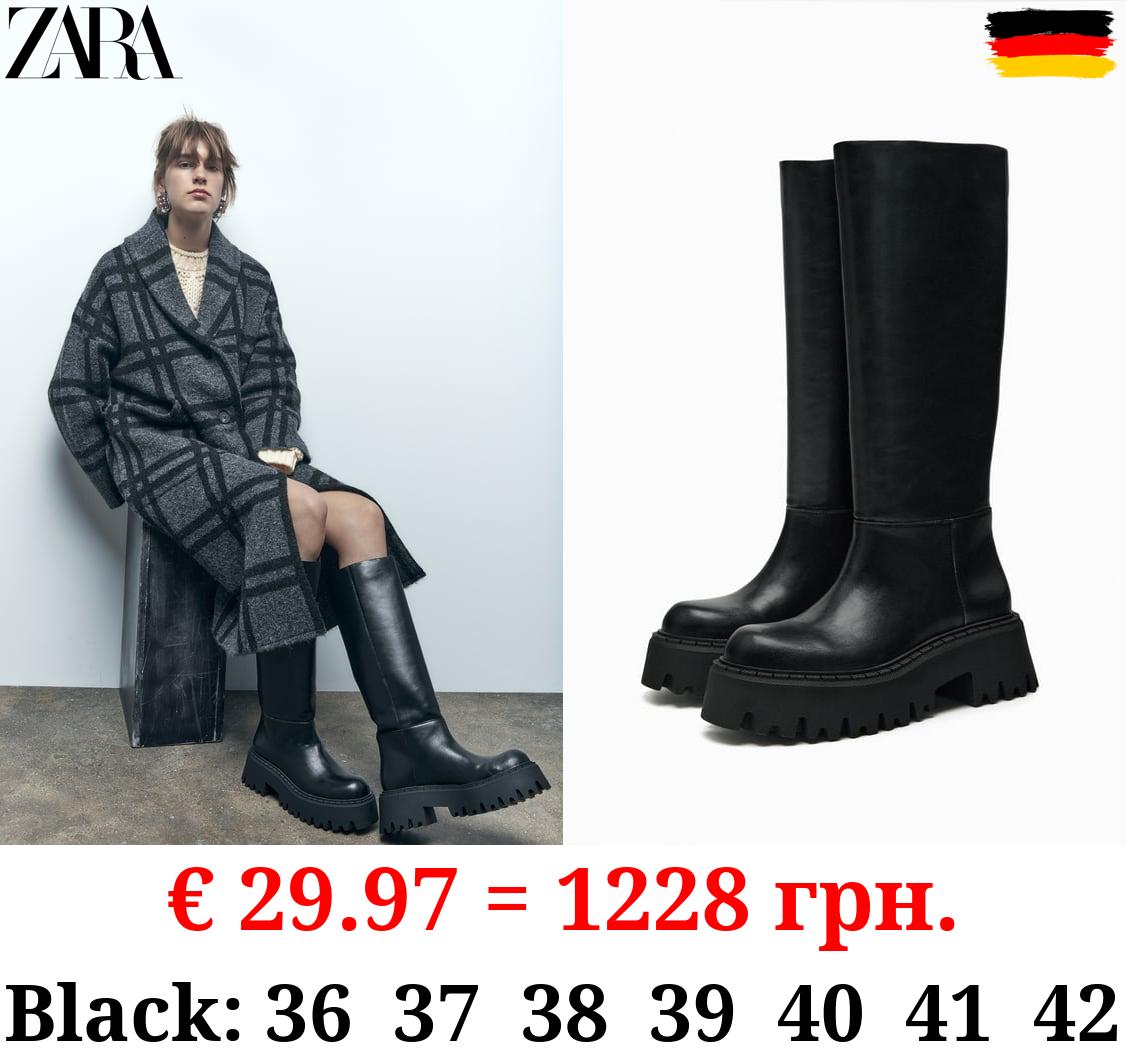 FLAT TRACK SOLE BOOTS