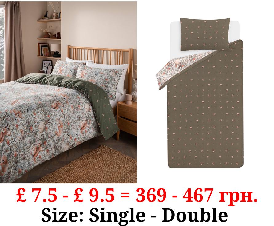 Natural Vintage Woodland Duvet Set
