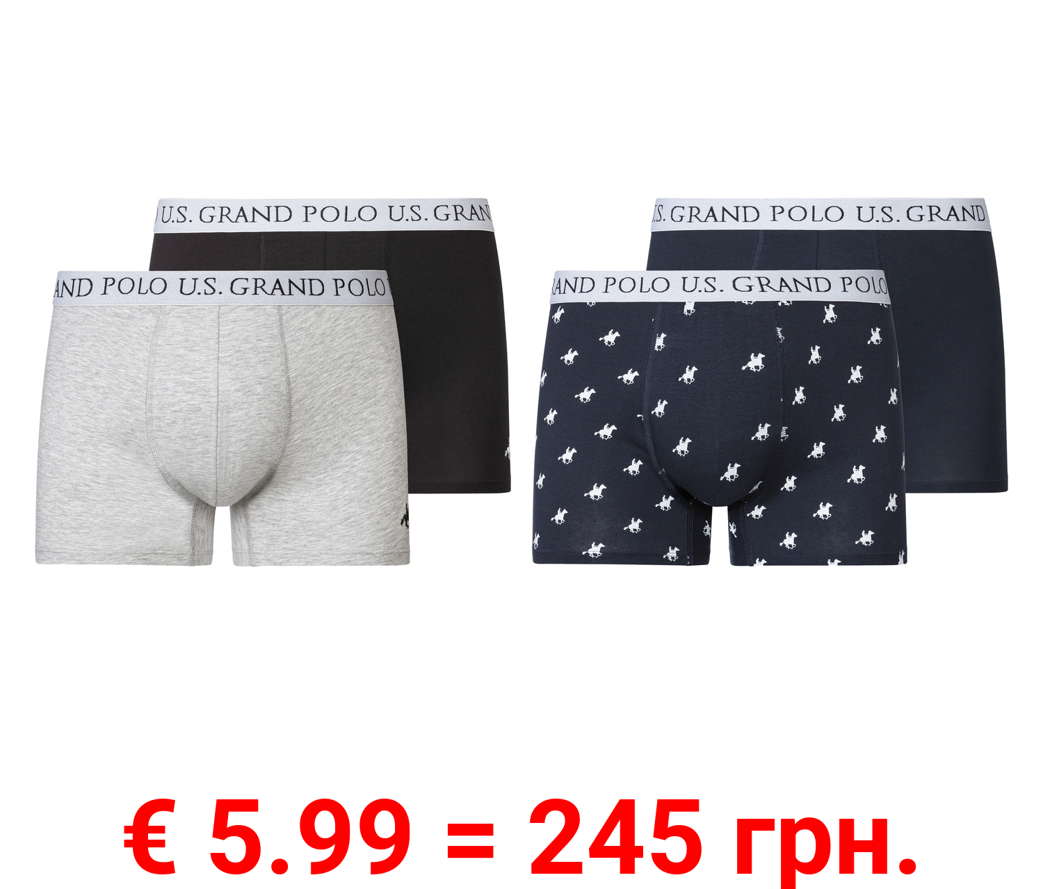 LIVERGY® Herren Boxer, 2 Stück, hoher Baumwollanteil