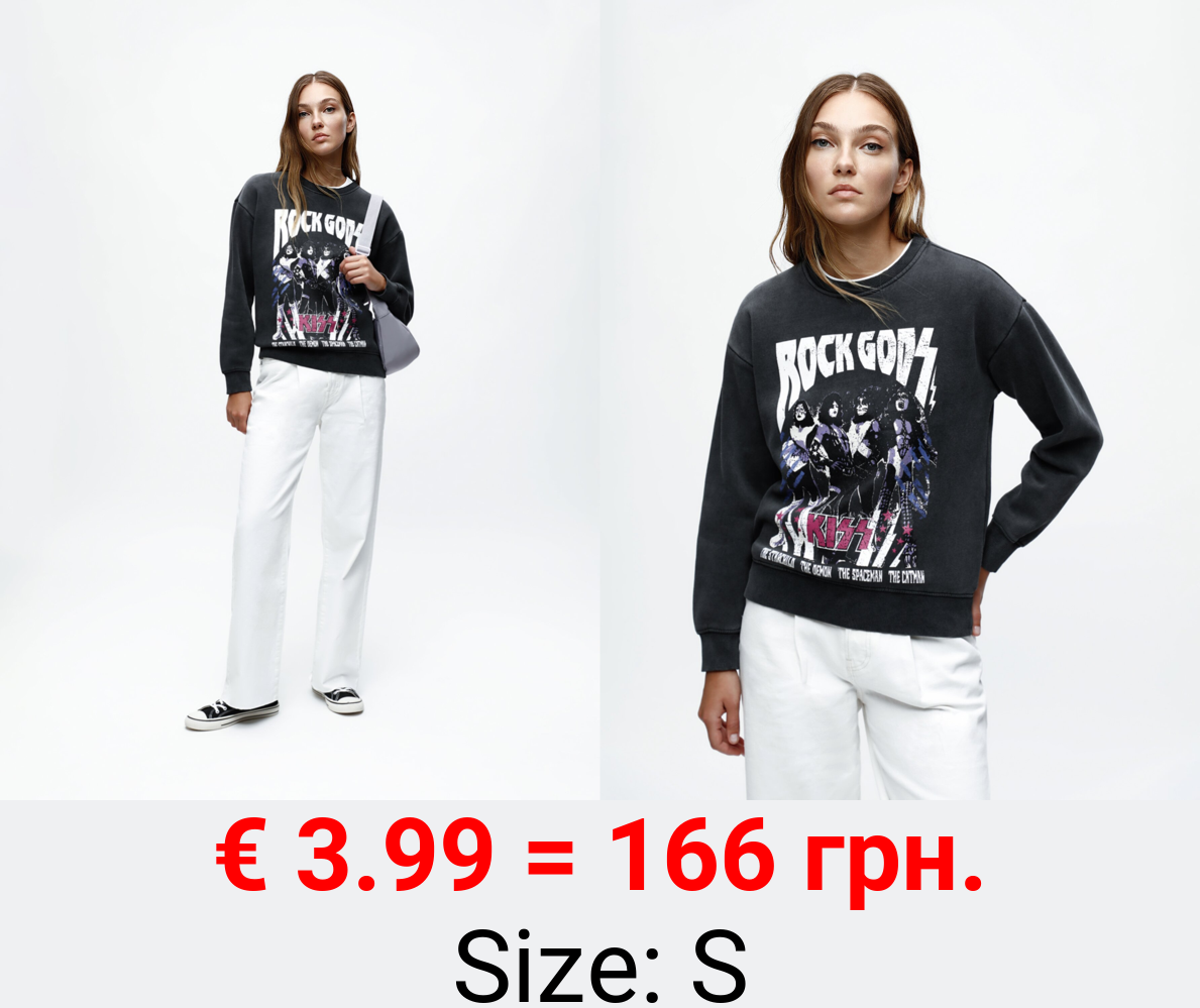 Kiss print sweatshirt
