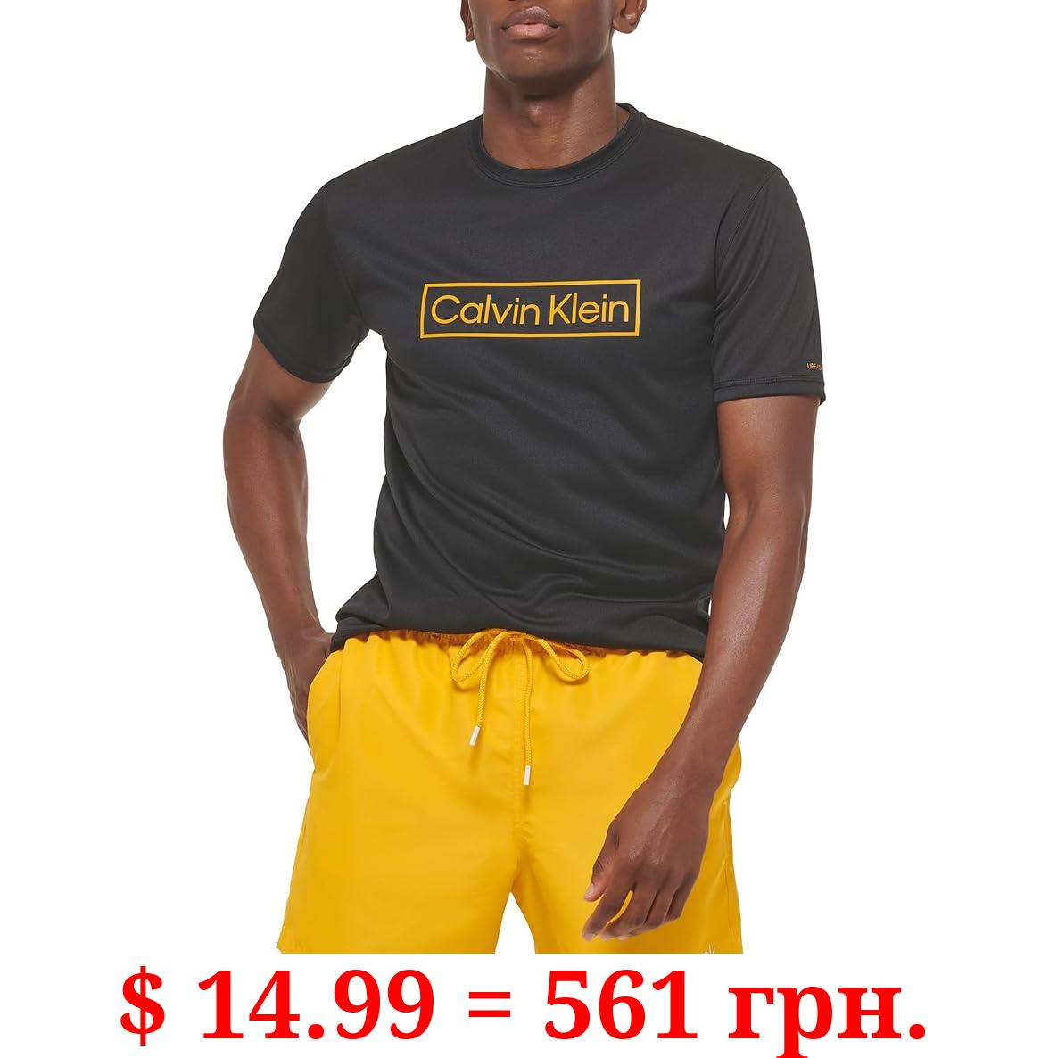 Calvin Klein Men's Light Weight Quick Dry Short Sleeve 40+ UPF Protection