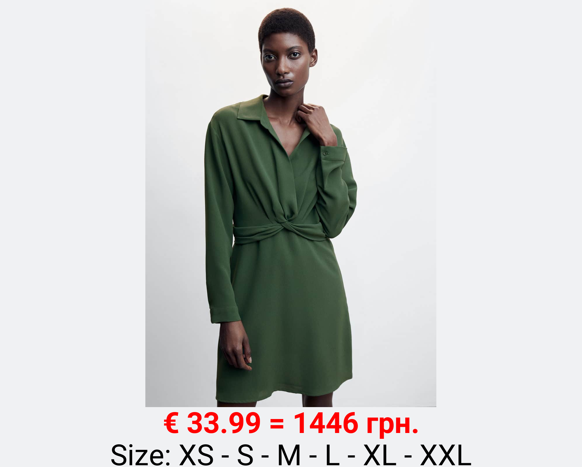 Vestido camisero detalle nudo